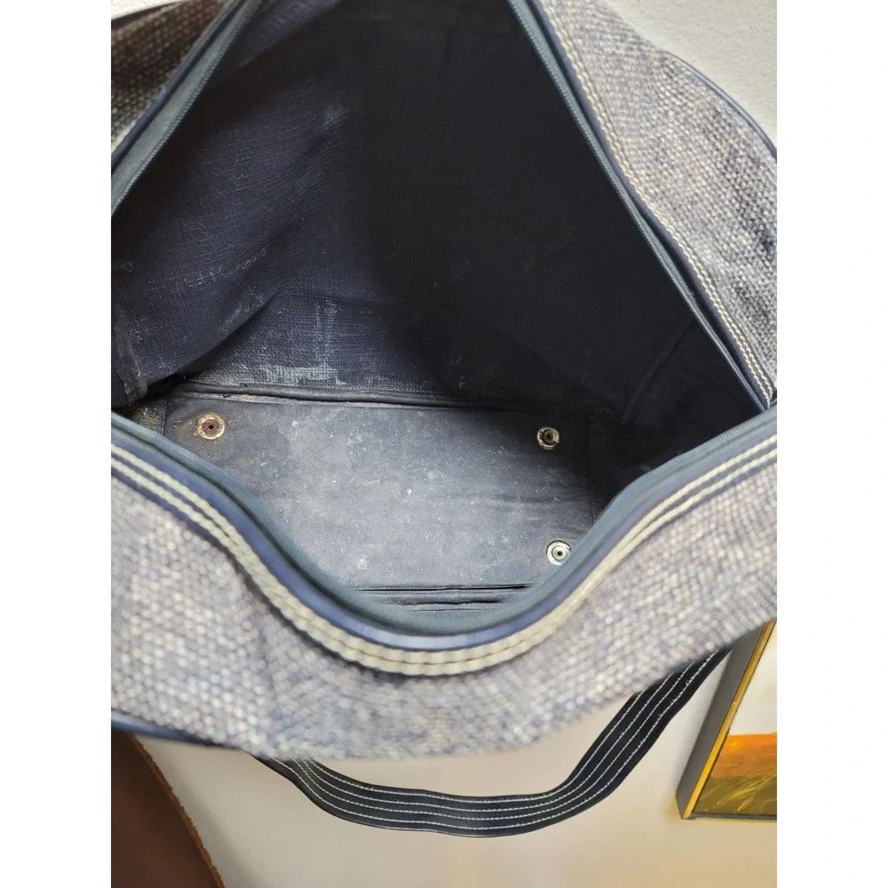 Vtg Jordache Shoulder Travel Overnight Bag Tweed Luggage